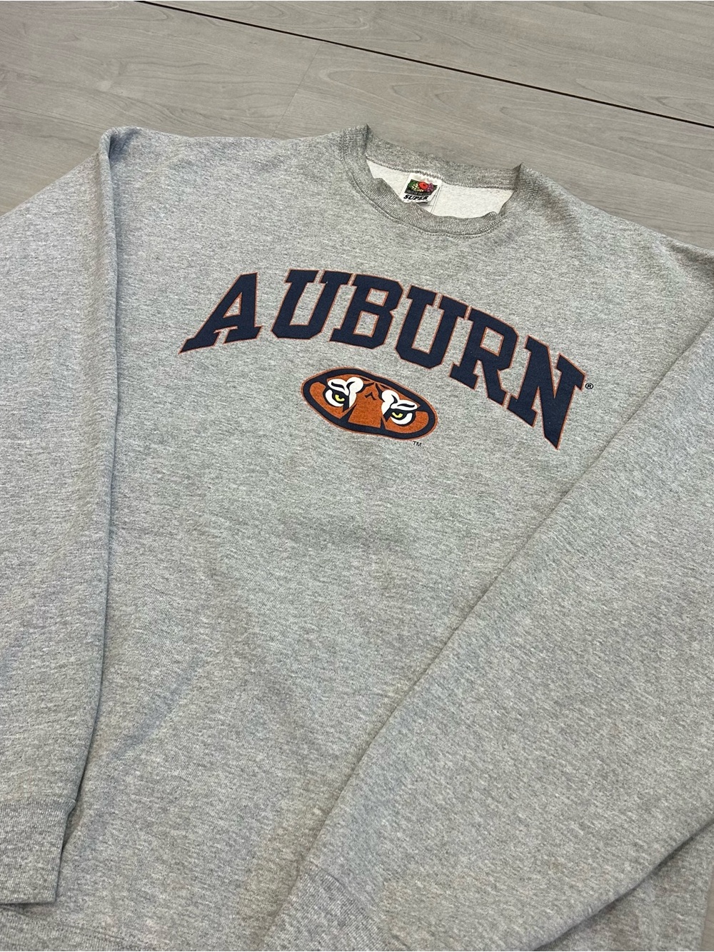 Vintage 90s Auburn Tigers Sweatshirt Mens XXL Fruit of the Loom Gray NCAA